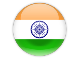 Round icon. Flag of India